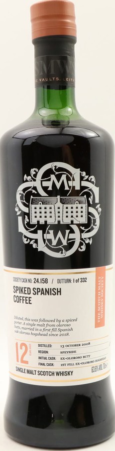 Macallan 2008 SMWS 24.158 Spiked Spanish Coffee 63.6% 700ml