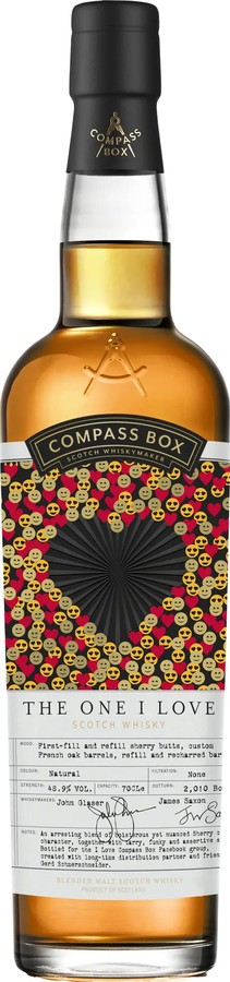 Blended Malt Scotch Whisky The One I Love CB sherry butts refill and recharred barrel Facebook Gruppe I Love Compass Box 48.9% 700ml