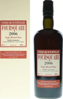 Foursquare 2006 Single Blended Rum 62% 700ml