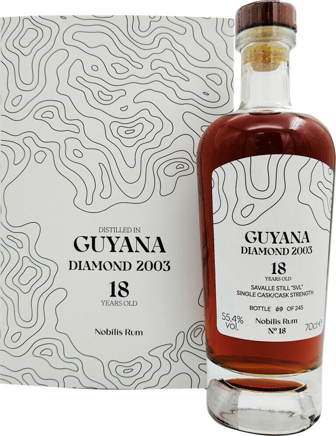 Nobilis Rum 2003 Diamond Guyana No.18 Savalle Still SVL 18yo 55.4% 700ml