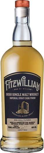 Fitzwilliam Irish Single Malt Whiskey The Great Northern Distillery American Oak Imperial Stout Finish Cask 46% 700ml