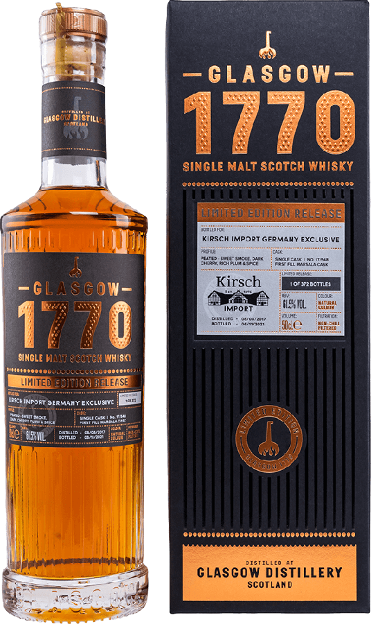 1770 2017 Glasgow Single Malt Marsala Cask Kirsch Import 61.5% 500ml