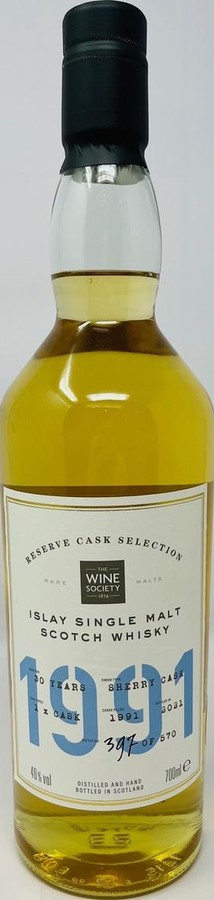 Islay Single Malt Scotch Whisky 1991 TWiS Sherry butt 46% 700ml