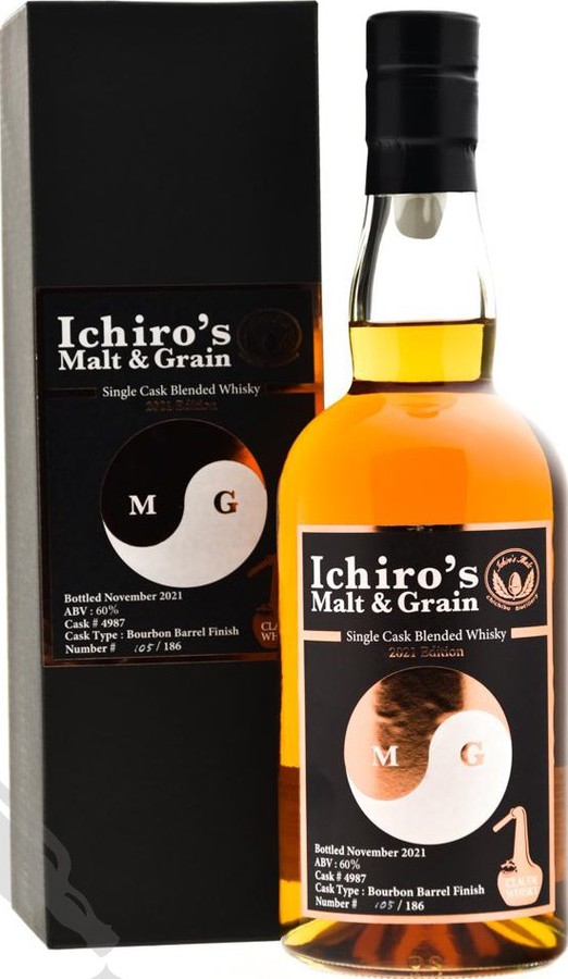 Ichiro's Malt & Grain Bourbon Barrel Finish Claude Whisky 60% 700ml