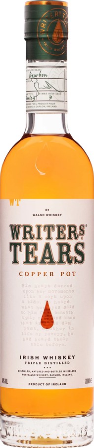 Writers Tears Copper Pot Bourbon Barrels 40% 700ml