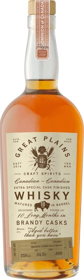 Great Plains 18yo Brandy Cask Finish 54.5% 750ml
