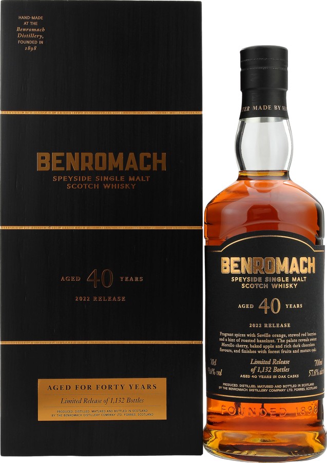 Benromach 40yo Oak Cask 57.6% 700ml