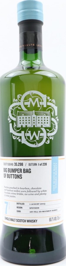 Glen Moray 2013 SMWS 35.298 1st Fill Ex-Bourbon Barrel 60.7% 700ml