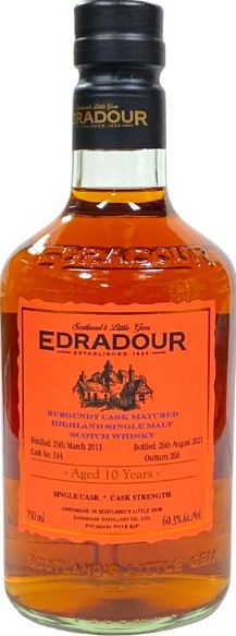 Edradour 2011 Burgundy Cask 60.3% 750ml