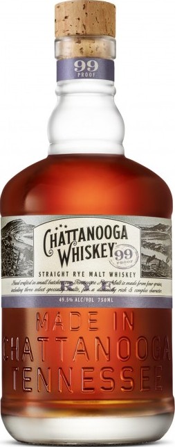 Chattanooga Whisky 99 Proof 53 gallon charred oak barrels 49.5% 750ml