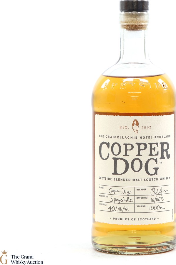 Copper Dog Speyside Blended Malt Scotch Whisky The Craigellachie Hotel Scotland 40% 1000ml