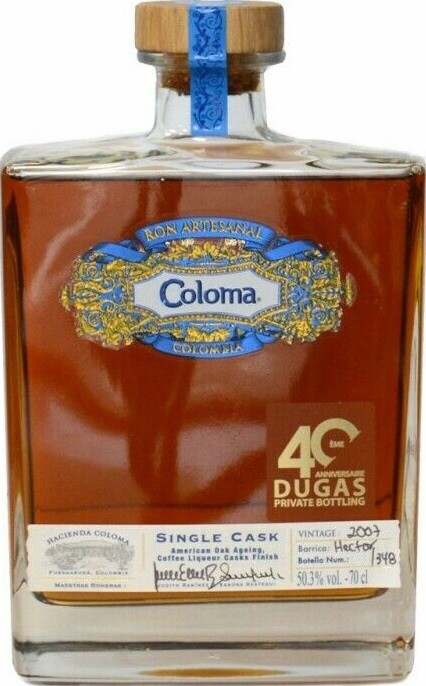 Coloma 2007 Single Cask Dugas 40th Anniversary 50.3% 700ml