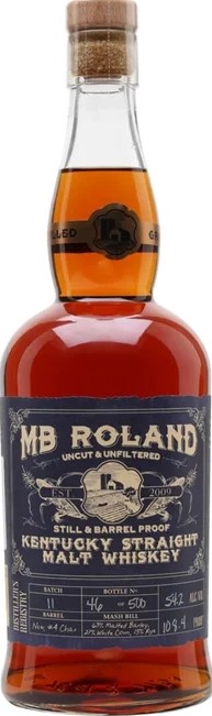 Mb Roland Straight Malt Whisky New #4 Char 54.2% 750ml
