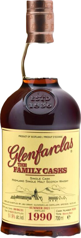 Glenfarclas 1990 Sherry Butt #9256 51.9% 700ml