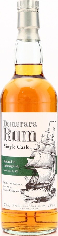 Kingsbury Demerara Rum Single Cask Laphroaig Cask Lot No.19 001 56% 700ml