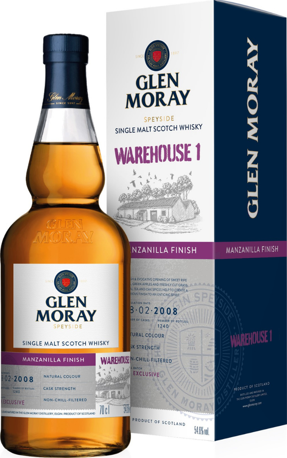 Glen Moray 2008 Manzanilla Finish UK Exclusive 54.6% 700ml