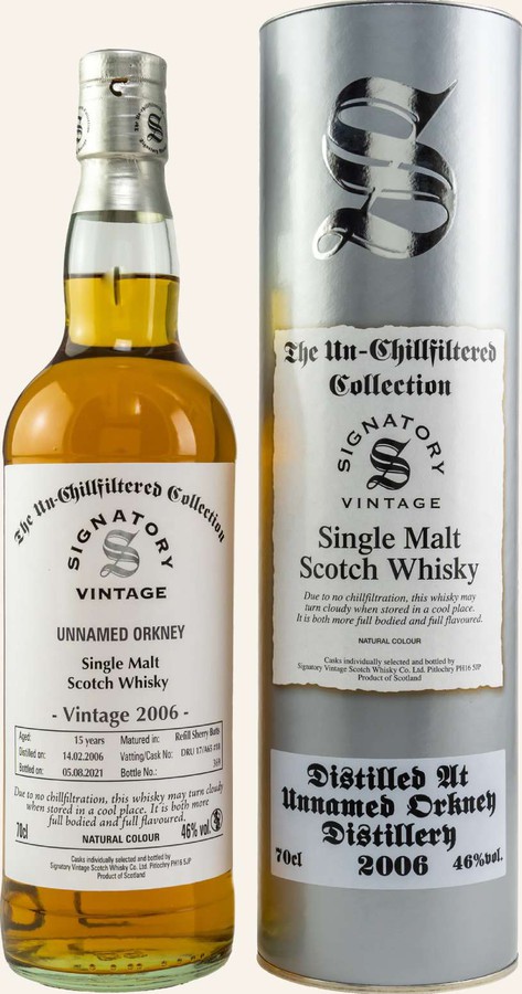 Unnamed Orkney 2006 SV Refill Sherry Butt DRU 17/A65 #18 46% 700ml