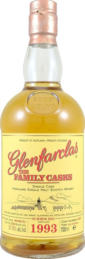 Glenfarclas 1993 4th Fill Butt #4669 57.6% 700ml