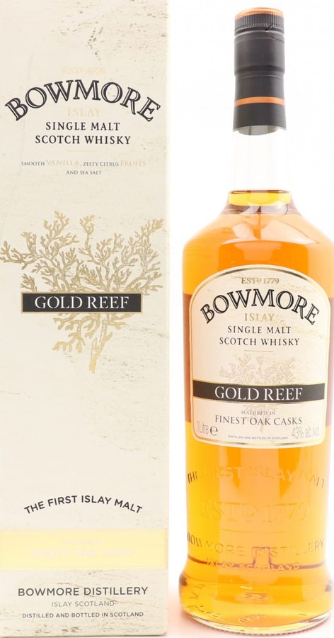 Bowmore Gold Reef Bourbon + sherry cask 43% 1000ml