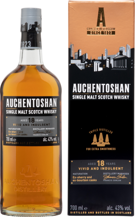 Auchentoshan 18yo Ex-sherry & ex-bourbon casks 43% 700ml
