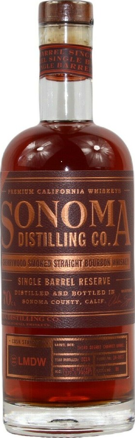 Sonoma County Cherrywood smoked Straight Bourbon Whisky Virgin Oak 14-0027 LMDW 63.5% 700ml