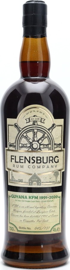 Flensburg Rum Company 1991 Guyana KFM 29yo 45.4% 700ml