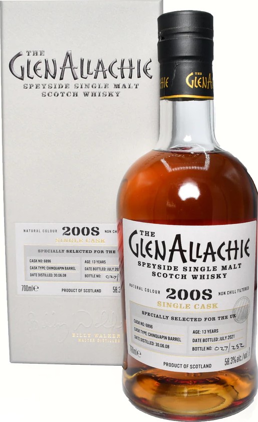 Glenallachie 2008 Chinquapin Virgin Oak Barrel UK exclusive 58.3% 700ml