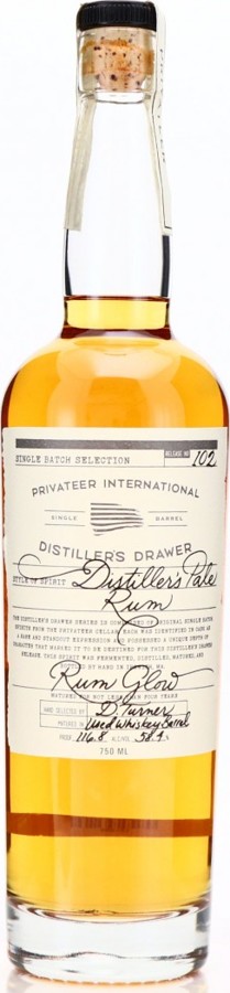 Privateer Distiller's Drawer #102 Distiller's Pale 'rum Glow' 4yo 58.4% 750ml
