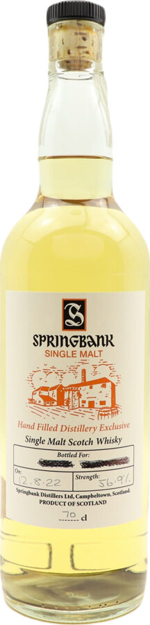 Springbank Hand Filled Distillery Exclusive 56.9% 700ml