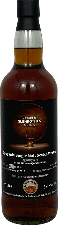 Glenrothes 2013 F.dk 1st Fill Oloroso Quarter Cask 59.8% 700ml