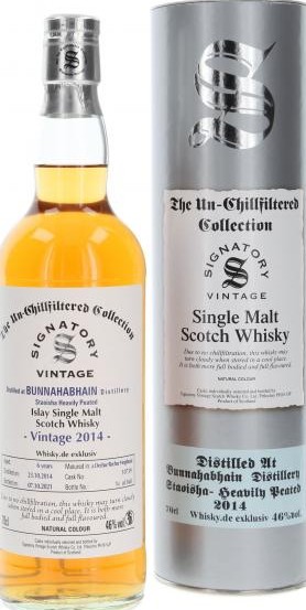 Bunnahabhain 2014 SV Staoisha Dechar Rechar Hogshead Whisky.de exklusiv 46% 700ml