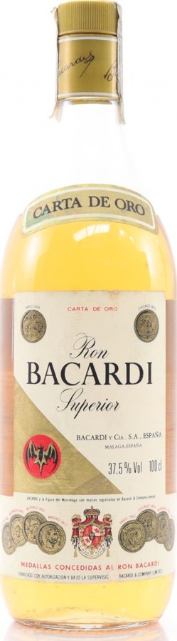Bacardi Carta De Oro Superior 37.5% 1000ml