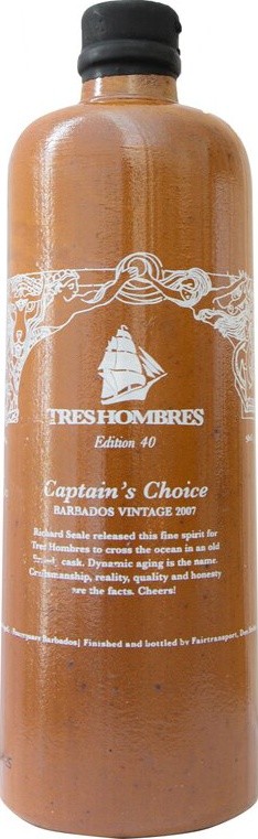 Tres Hombres 2007 Edition 40 Captain's Choice Barbados 63.2% 500ml