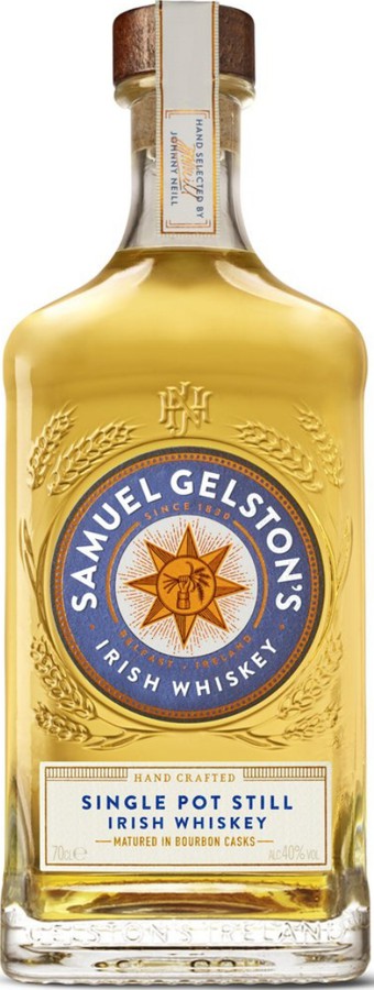 Samuel Gelston's Single Pot Still Irish Whisky Bourbon casks 40% 700ml