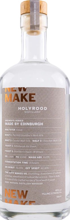 Holyrood Spirit Merchants Made By Edinburgh New Make 60% 500ml