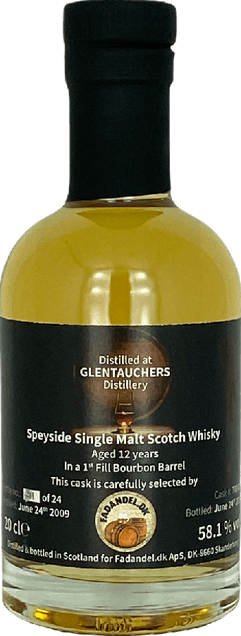 Glentauchers 2009 F.dk 1st Fill Bourbon Barrel 58.1% 200ml