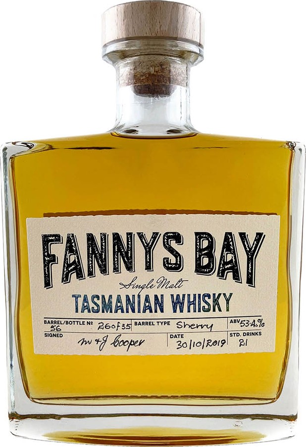 Fannys Bay Tasmanian Whisky Sherry #56 53.4% 500ml