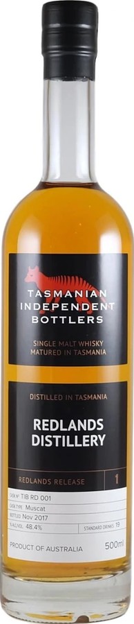 Tasmanian Independent Bottlers Redlands Distillery Muscat TIB RD 001 48.4% 500ml