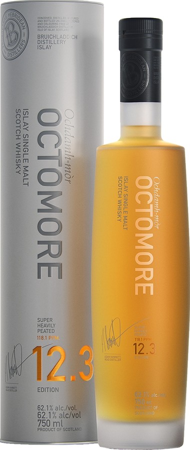 Octomore Edition 12.3 The Impossible Equation 118.1 PPM Bourbon PXC 62.1% 750ml