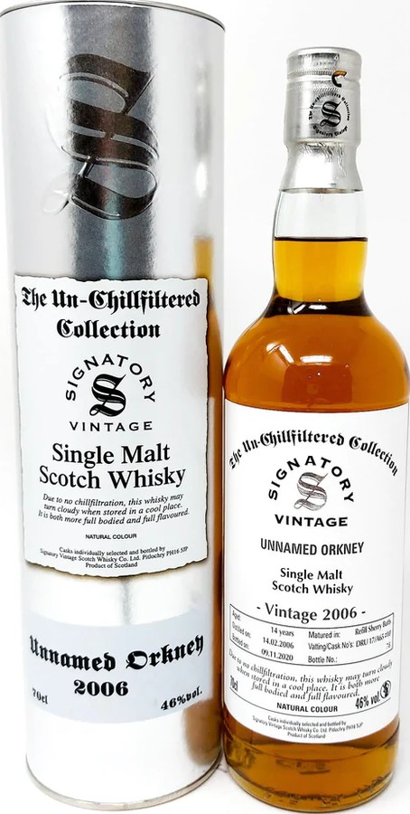 Unnamed Orkney 2006 SV The Un-Chillfiltered Collection DRU17/525400 46% 700ml