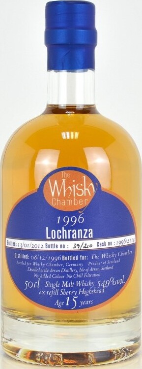Lochranza 1996 WCh 15yo Refill Sherry Butt 1996/2114 54.9% 500ml