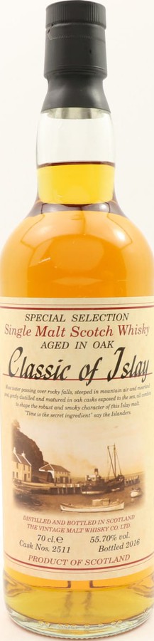 Classic of Islay Vintage 2016 JW Oak Cask #2511 55.7% 700ml