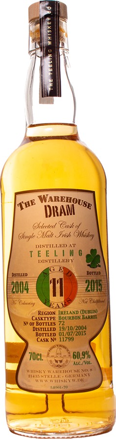 Teeling 2004 WW8 The Warehouse Dram Bourbon Barrel #11799 60.9% 700ml