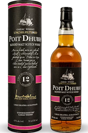 Poit Dhubh 12yo PNL Connoisseurs Gaelic Whisky 43% 700ml