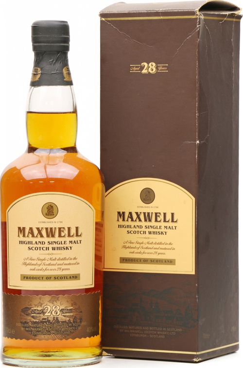 Maxwell 1982 WmMx Highland Single Malt Oak Casks LIDL Supermarket UK 40% 700ml
