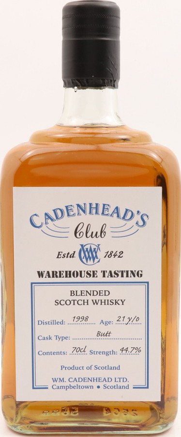 Cadenhead's 1998 CA Warehouse Tasting Butt 44.7% 700ml
