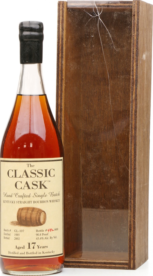 The Classic Cask 1985 TCC Kentucky Straight Bourbon Whisky Batch GL-107 45.4% 750ml