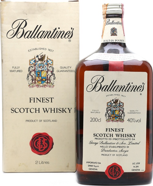 Ballantine's Finest Scotch Whisky Spirit S.p.A. Genova 40% 2000ml