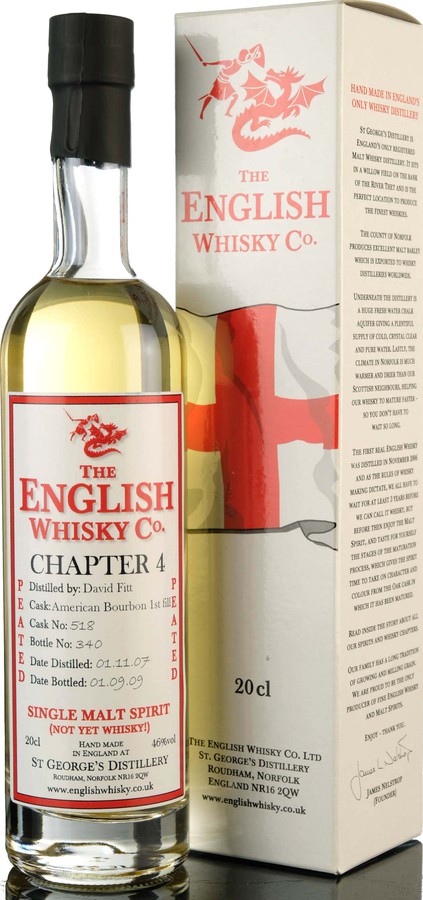 The English Whisky 2007 Chapter 4 Spirit Peated #517 46% 200ml