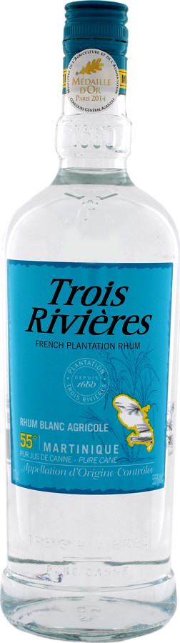 Trois Rivieres Rhum Blanc Agricole 55% 1000ml